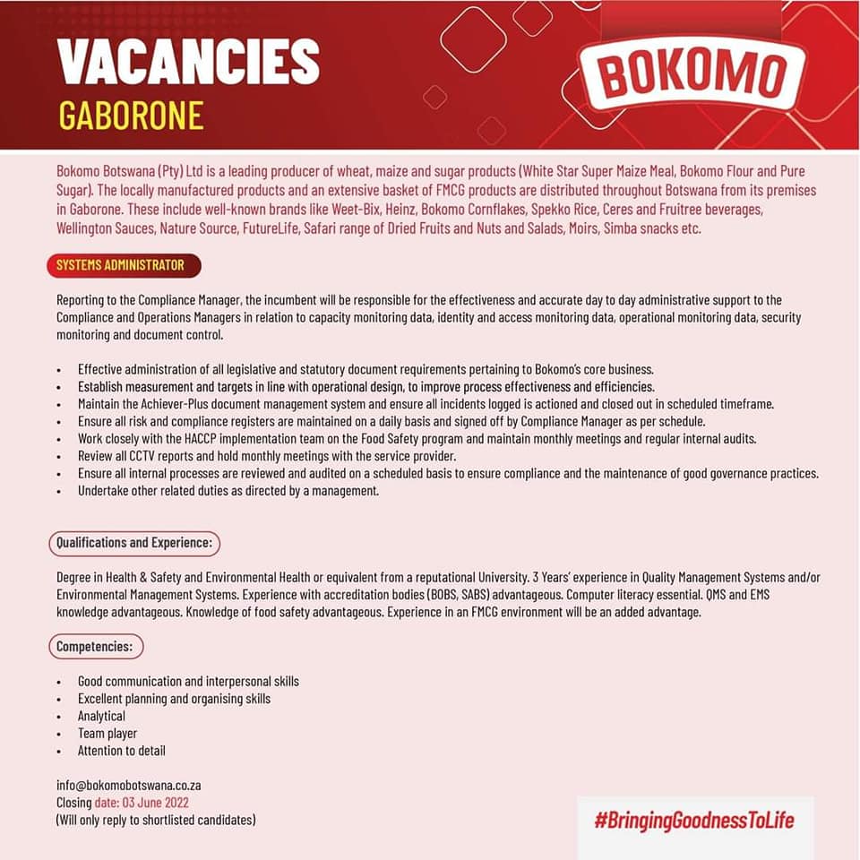 International jobs in botswana